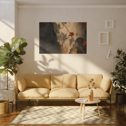 Shadow Play Texture Canvas Art | Neutral Japandi Art