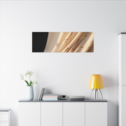 Golden Hour Silk Drape Canvas Art - Kintsugi Fukinsei