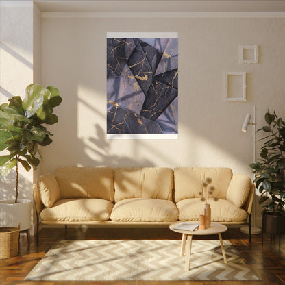 Seijaku Paper Fold Canvas Art - Kintsugi Gold Vein