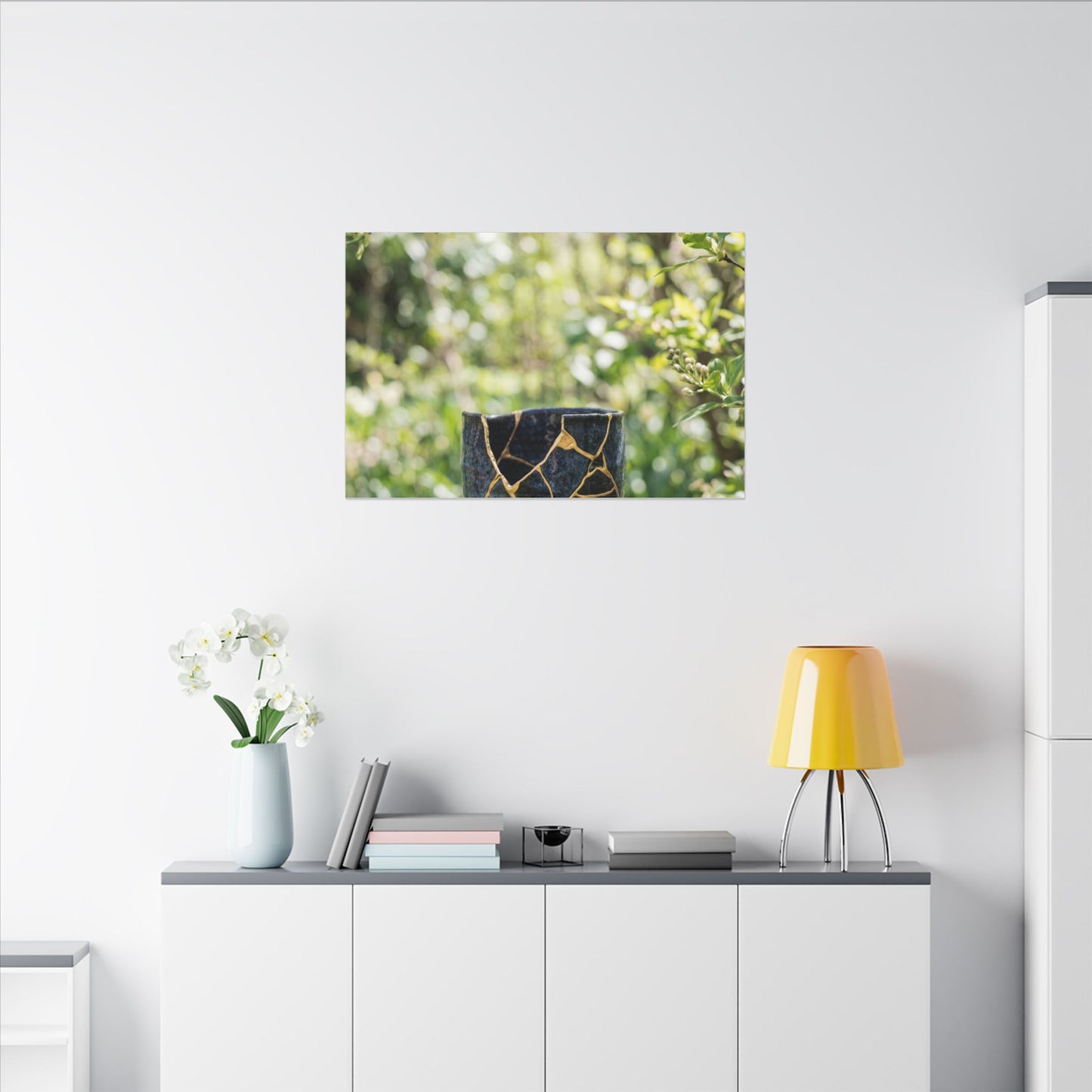 Kintsugi Broken Pottery in Dappled | Broken Beauty Canvas Art