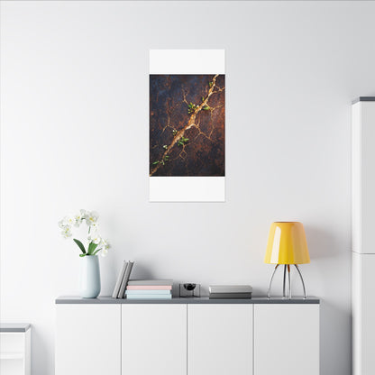 Rust Patina Spring Canvas Art | Kintsugi Resilient Design