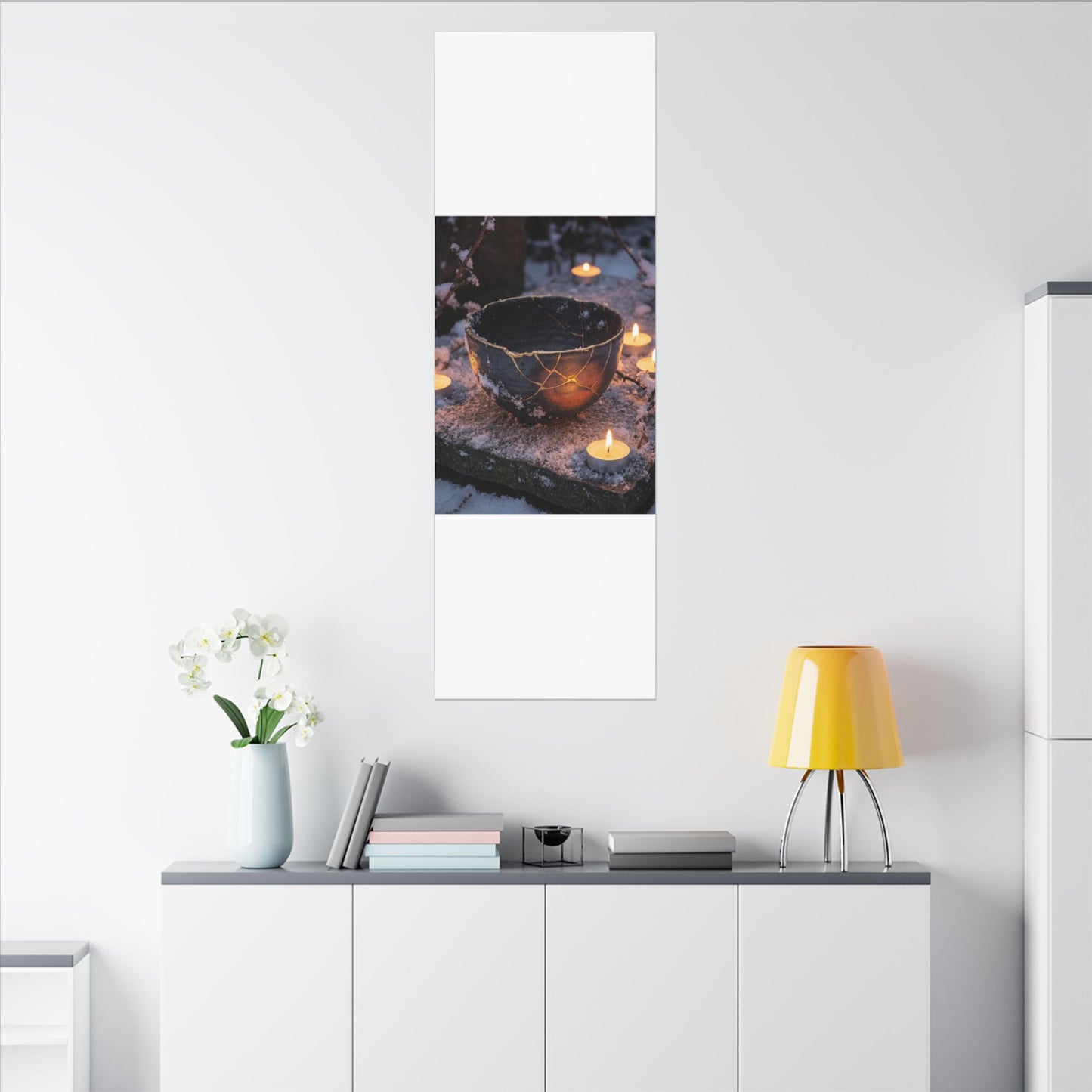Ceramic Bowl Gold Repair Canvas Art | Beautiful Kintsugi Art