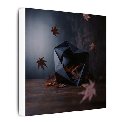 Dark Japandi Paper Fold in Dawn | Shadow Zen Canvas Art