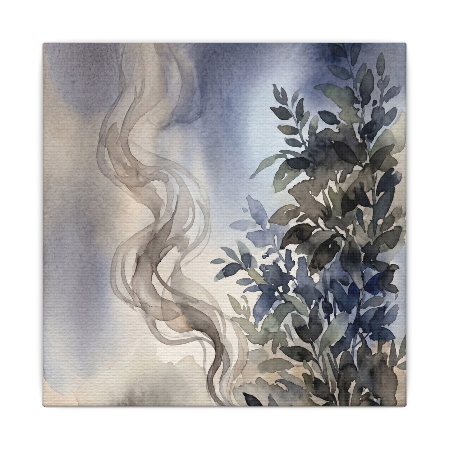 Incense Smoke Summer Canvas Art | Japandi Cozy Design