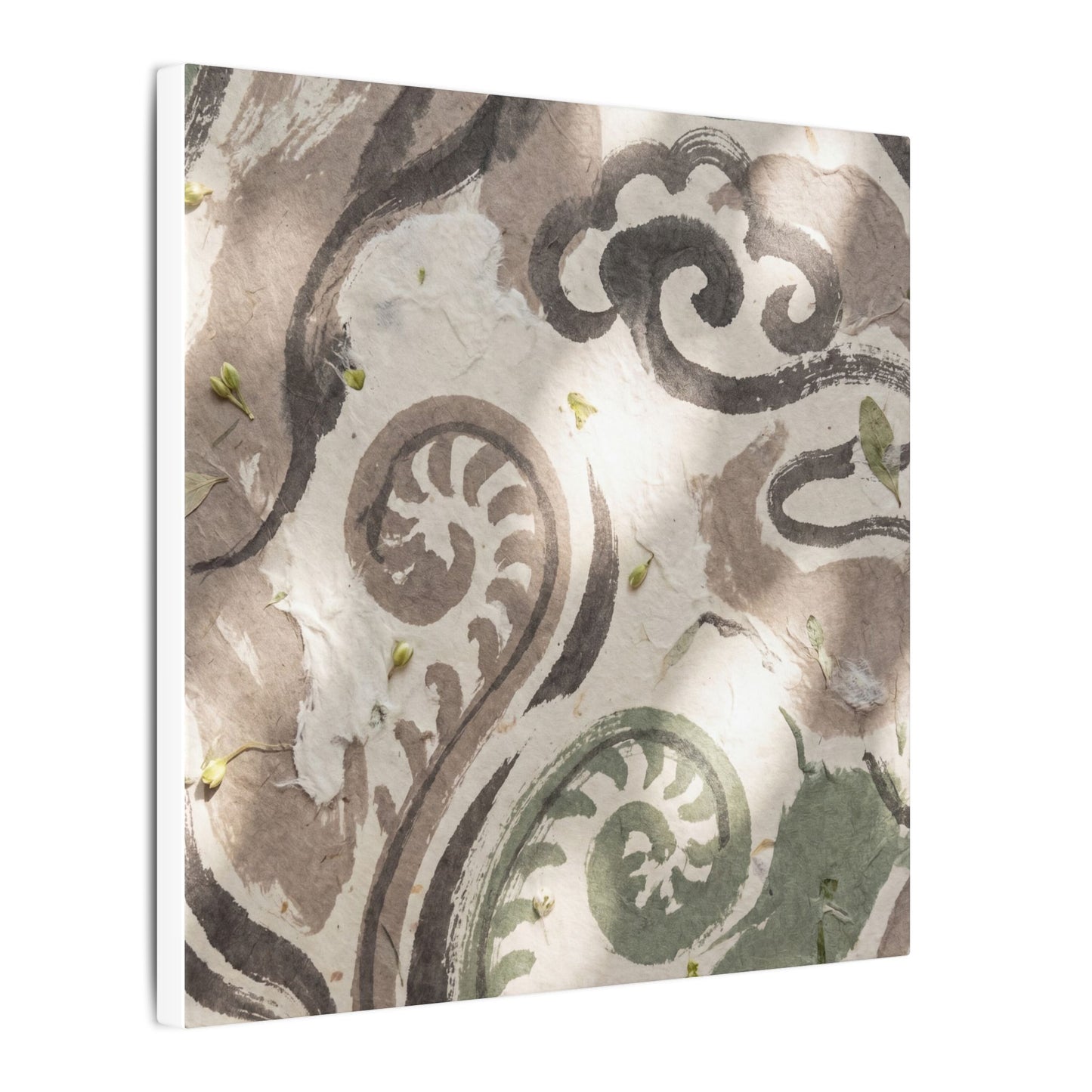 Dappled Ink Brushstroke Canvas Art - Japandi Ma