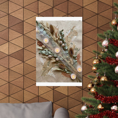 Dried Flowers Wall Art Print | Winter Japandi Texture Art