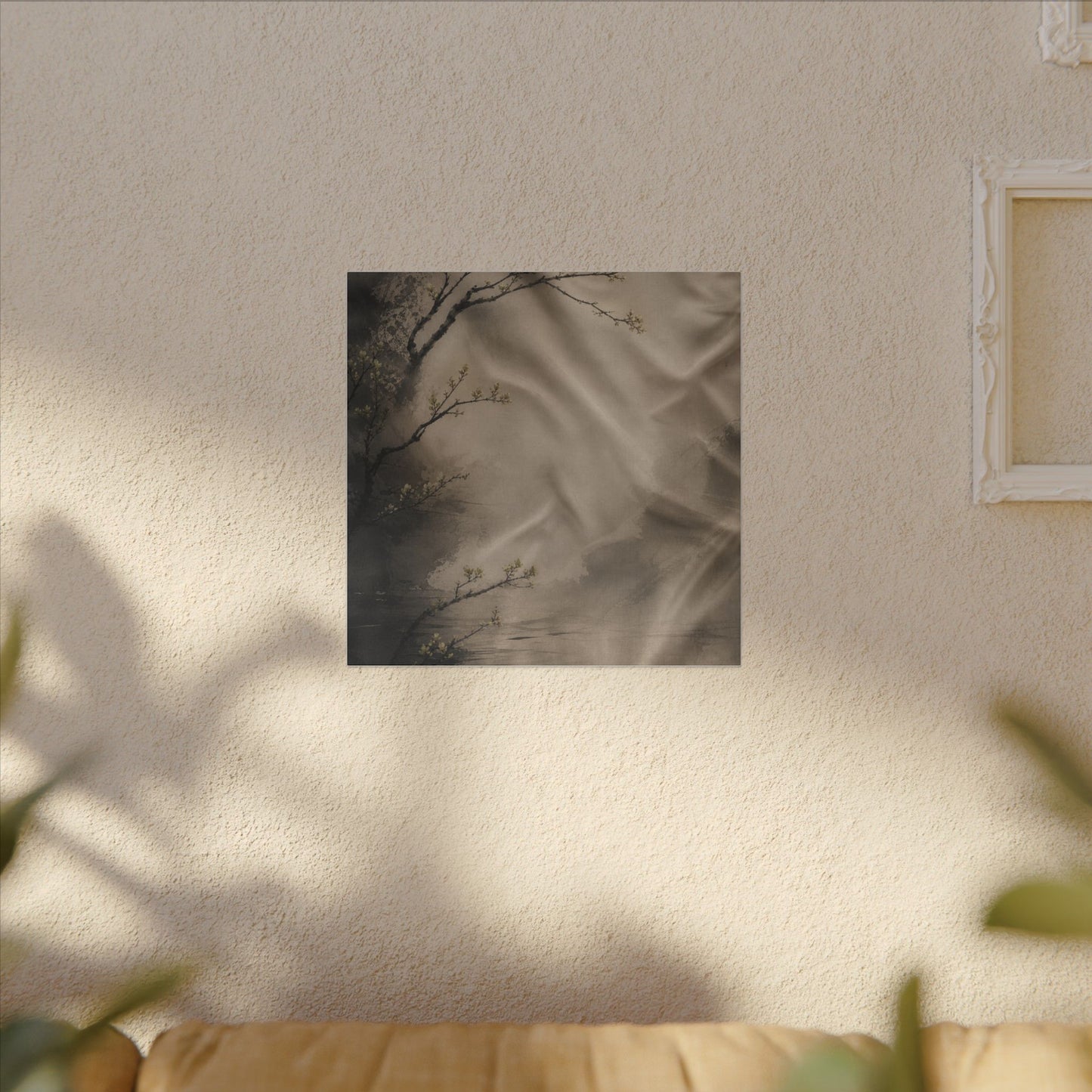 Silk Drape Canvas Art | Spring Japandi Japanese Pattern Art