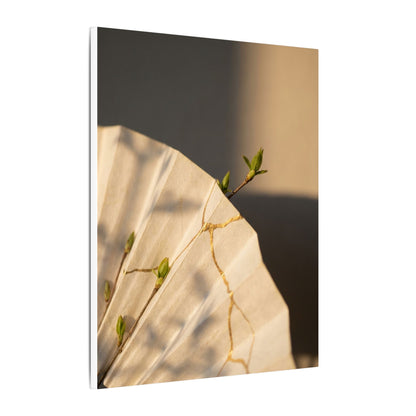 Paper Fold Gold Vein Canvas Art | Healing Kintsugi Art