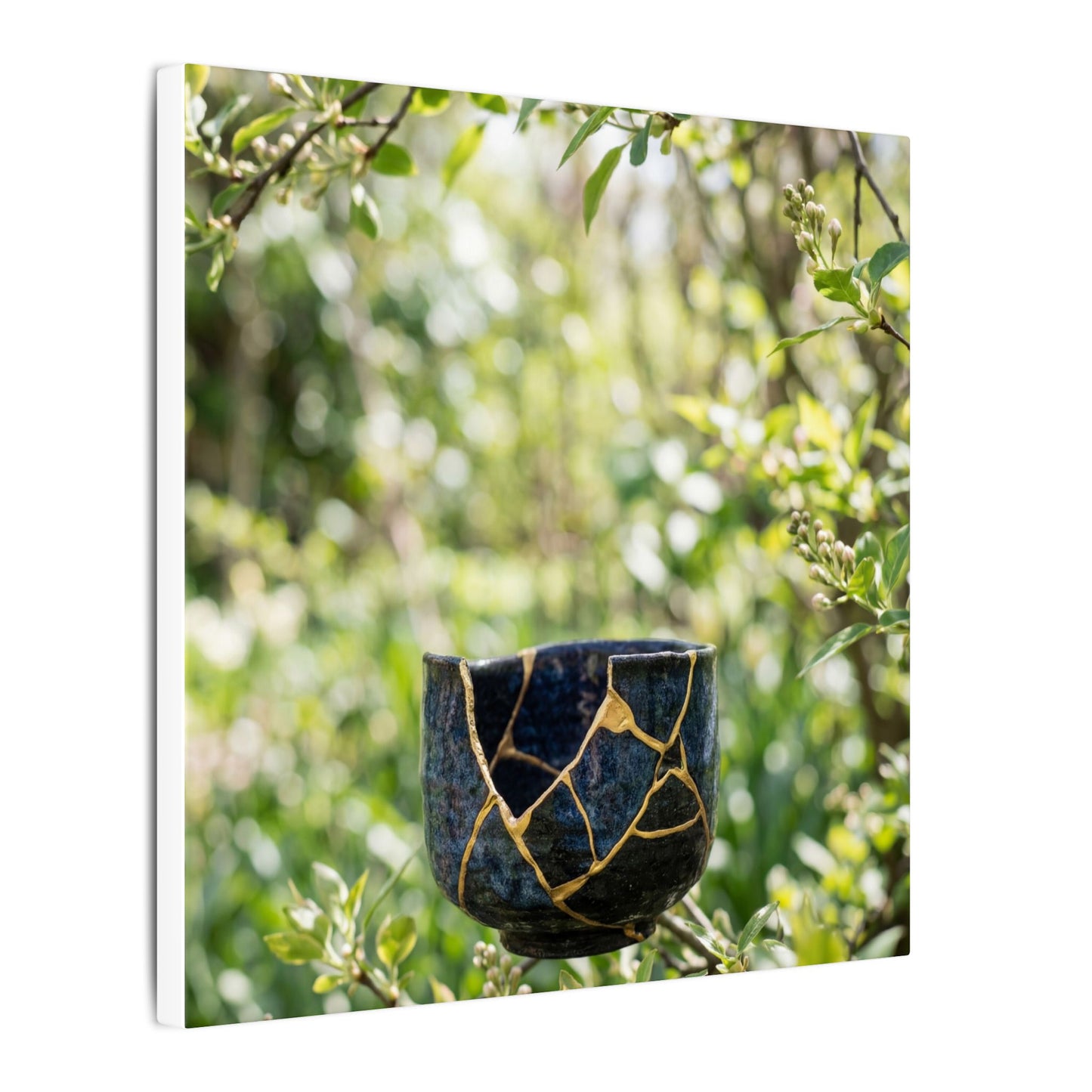 Kintsugi Broken Pottery in Dappled | Broken Beauty Canvas Art