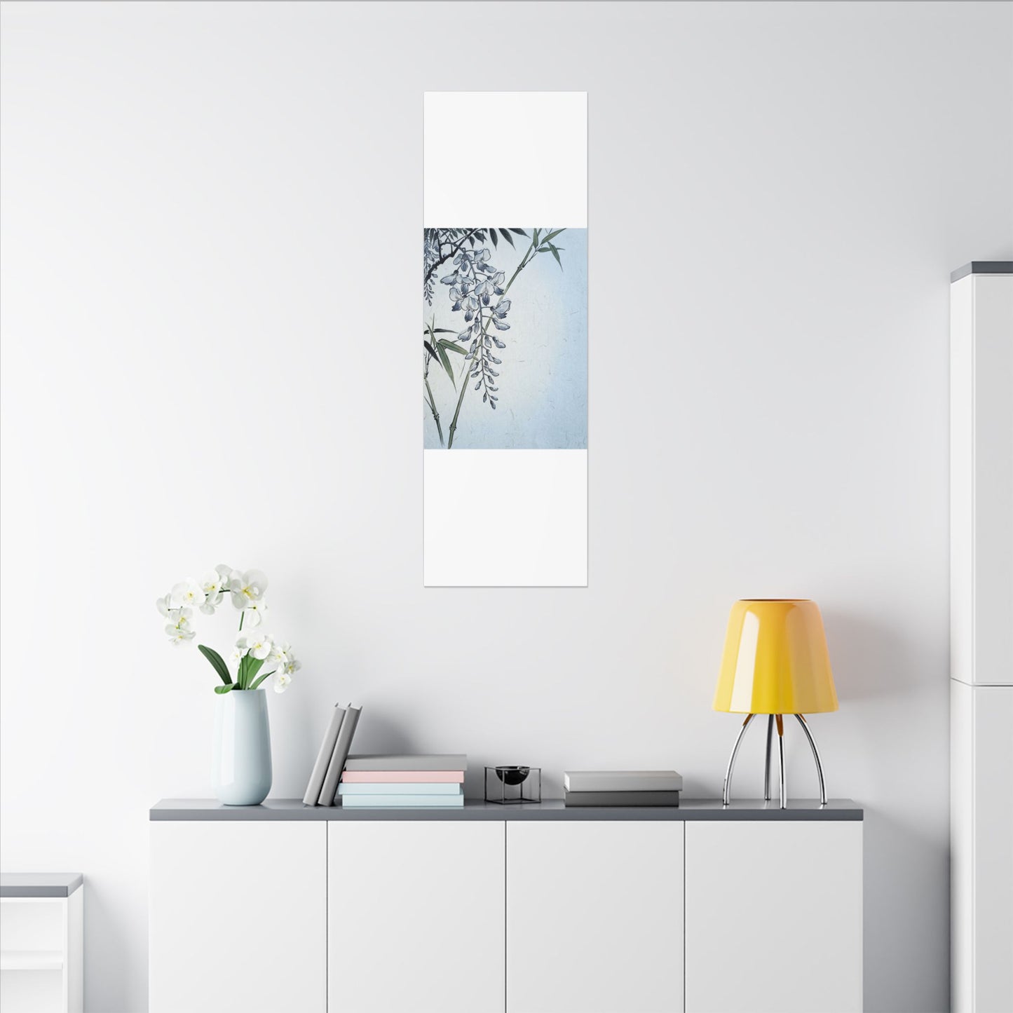 Zen Wisteria in Moonlight | Ukiyo E Inspired Canvas Art