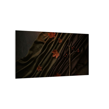 Autumn Silk Drape Moody Minimal Canvas Art | Moody Decor