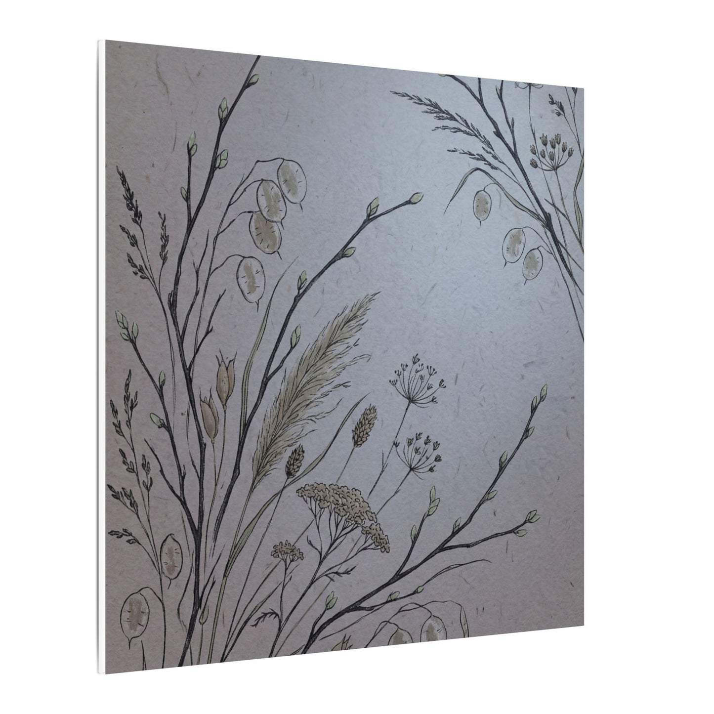 Spring Dried Flowers Japanese Pattern Canvas Art | Cozy Decor