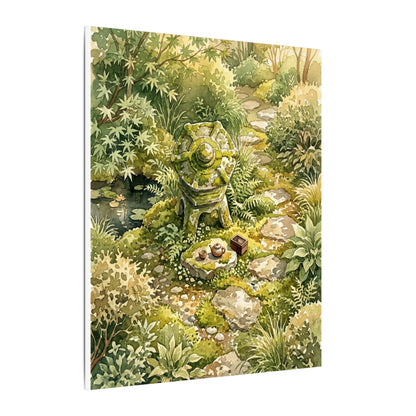 Datsuzoku Stone Lantern Canvas Art - Japandi Watercolor