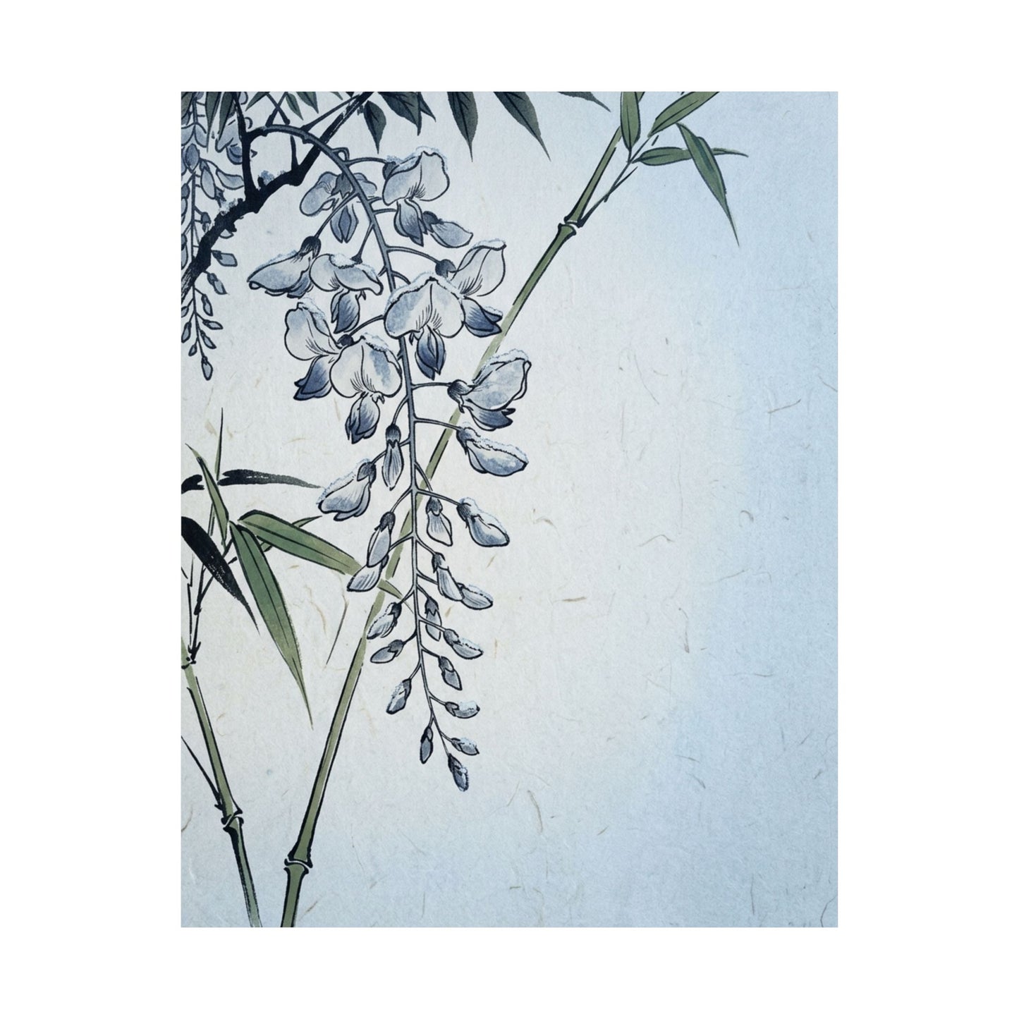 Wisteria Winter Wall Art Print | Zen Calm Design