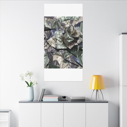 Shibui Paper Fold Canvas Art - Japandi Japanese Pattern
