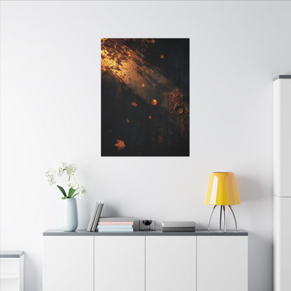 Dark Japandi Rust Patina in Golden Hour | Shadow Zen Canvas Art