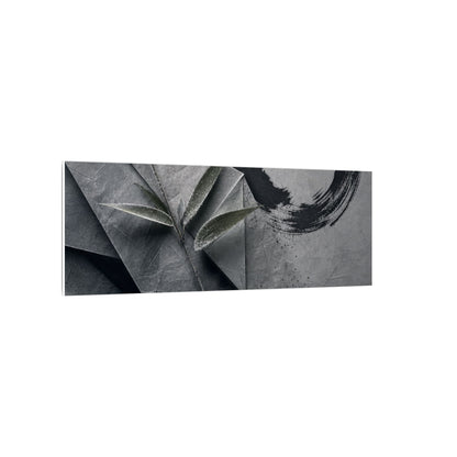 Winter Paper Fold Enso Canvas Art | Serene Decor