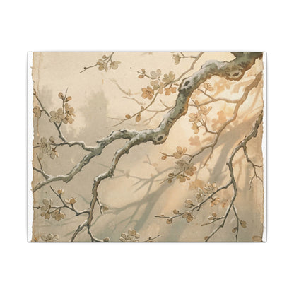 Cherry Blossom Canvas Art | Winter Japandi Japanese Pattern Art