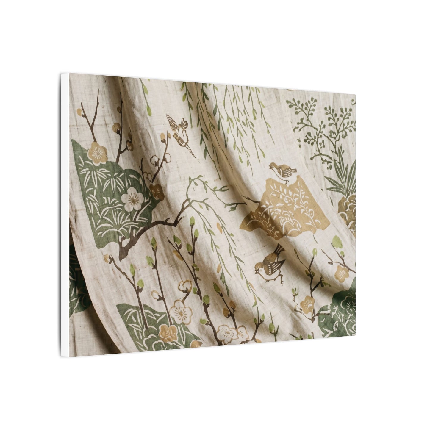 Silk Drape Canvas Art | Spring Japandi Japanese Pattern Art