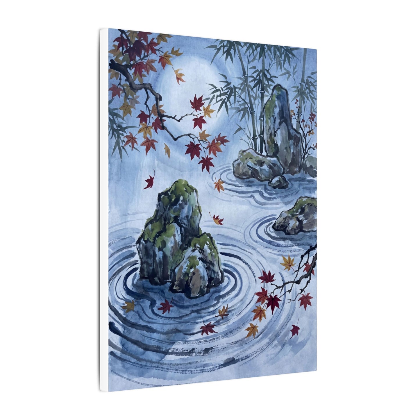 Rock Garden Autumn Canvas Art | Zen Tranquil Design
