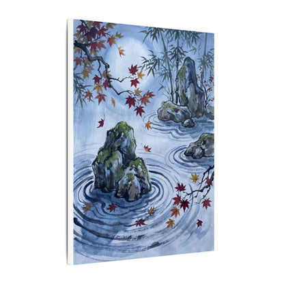 Rock Garden Autumn Canvas Art | Zen Tranquil Design