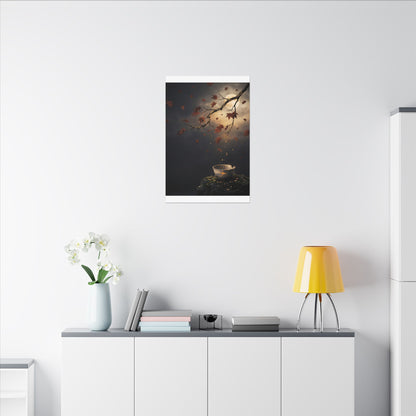 Moonlit Garden Gold Repair Canvas Art | Beautiful Kintsugi Art
