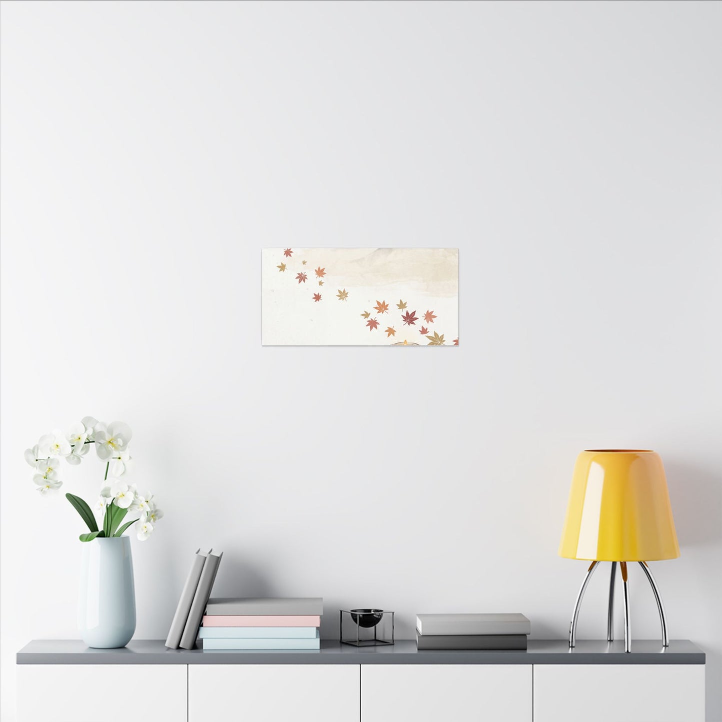 Earthy Mountain Mist Canvas Art - Japanese Pattern Japandi