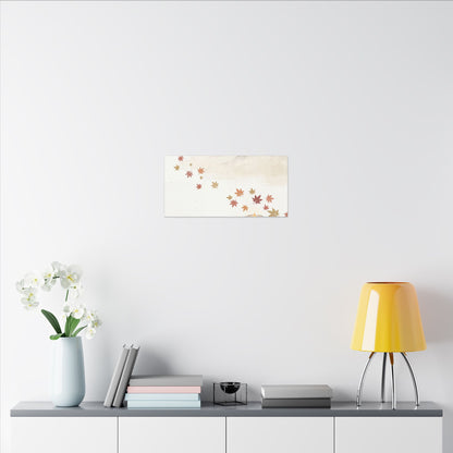 Earthy Mountain Mist Canvas Art - Japanese Pattern Japandi