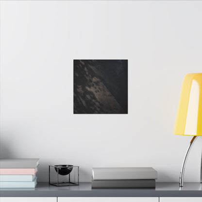 Shadow Play Winter Canvas Art | Dark Japandi Moody Design