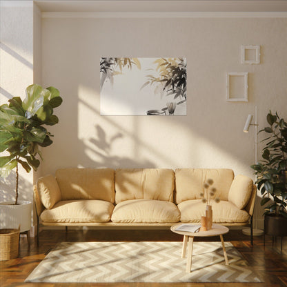 Tea Ceremony Sumi E Canvas Art | Serene Zen Art