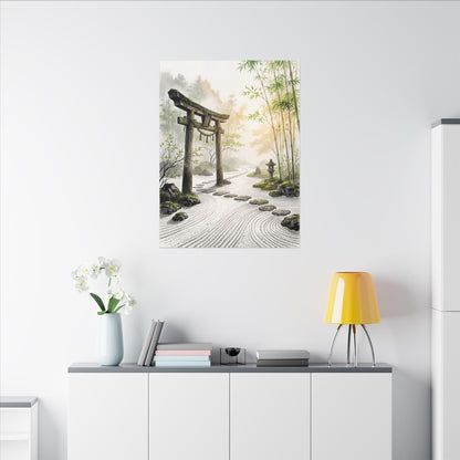 Peaceful Torii Gate Canvas Art - Karesansui Zen