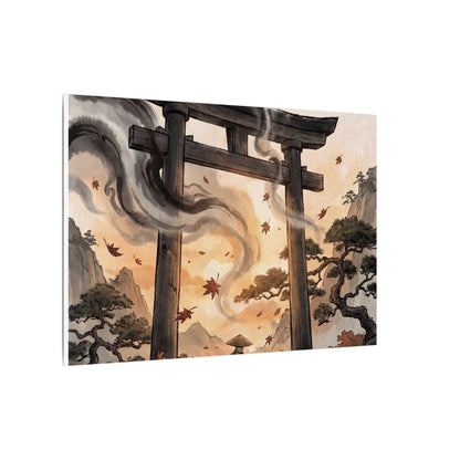 Torii Gate Ukiyo E Inspired Canvas Art | Serene Zen Art