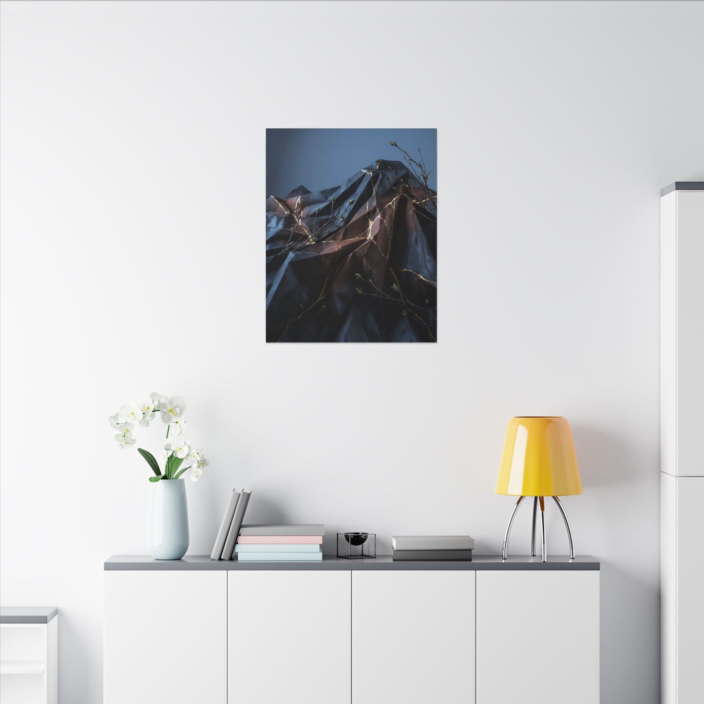 Paper Fold Broken Beauty Canvas Art | Philosophical Kintsugi Art
