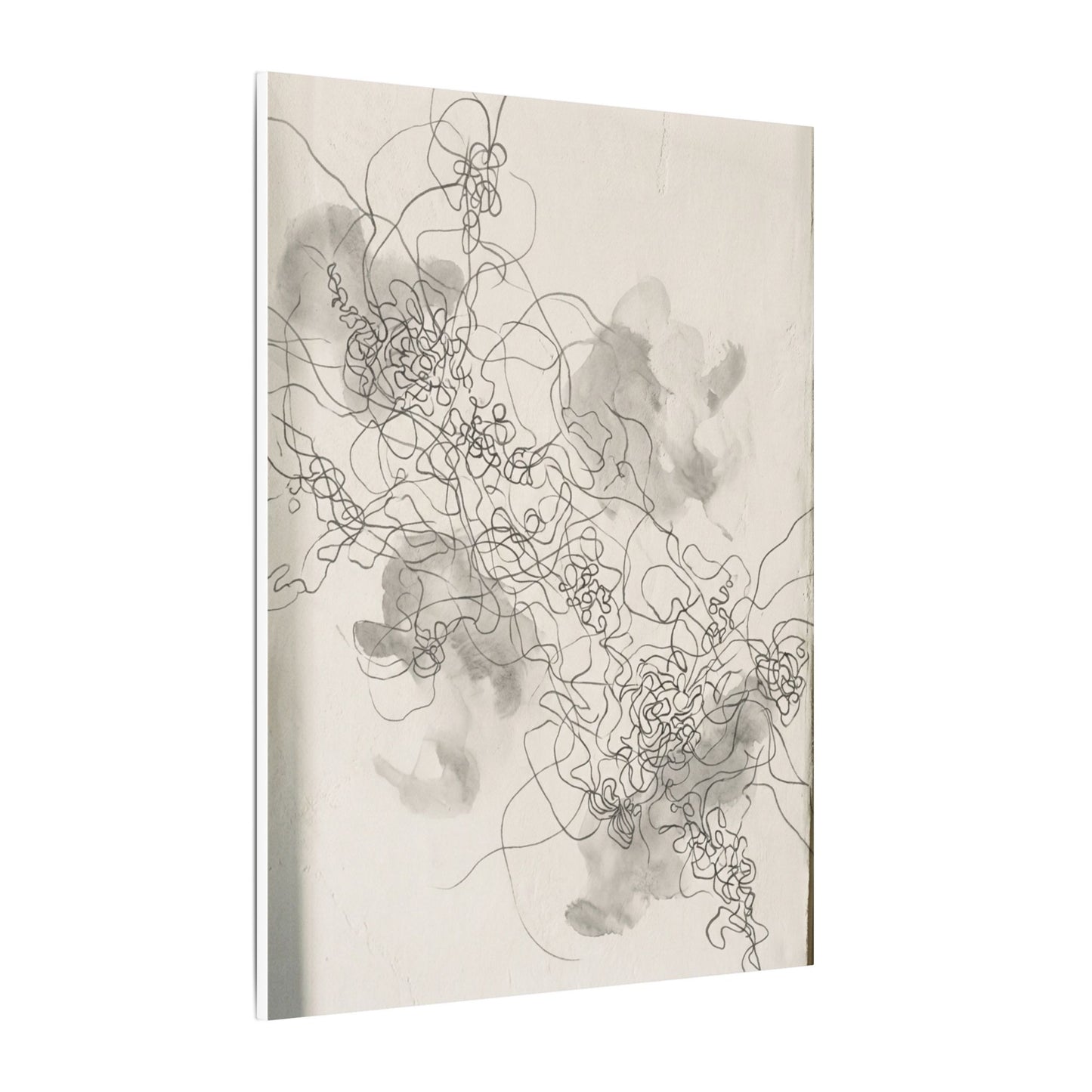 Summer Shadow Play Minimal Line Canvas Art | Earthy Decor