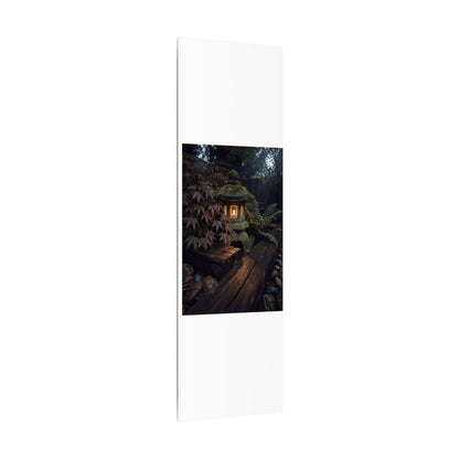 Moody Moonlit Garden Canvas Art - Shadow Zen Dark Japandi