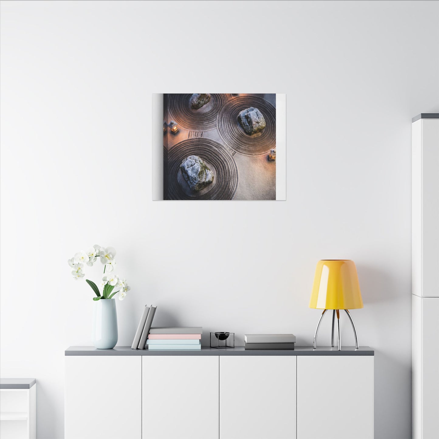 Candlelight Rock Garden Canvas Art - Japandi Ma
