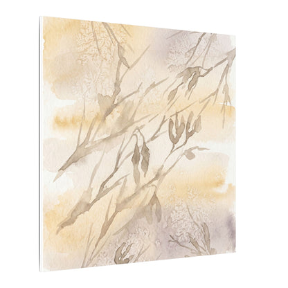 Shadow Play Winter Canvas Art | Japandi Warm Design