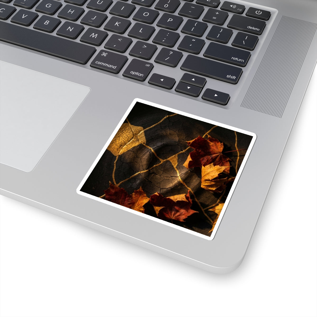 Shadow Play Sticker | Autumn Kintsugi Crackle Gold Art