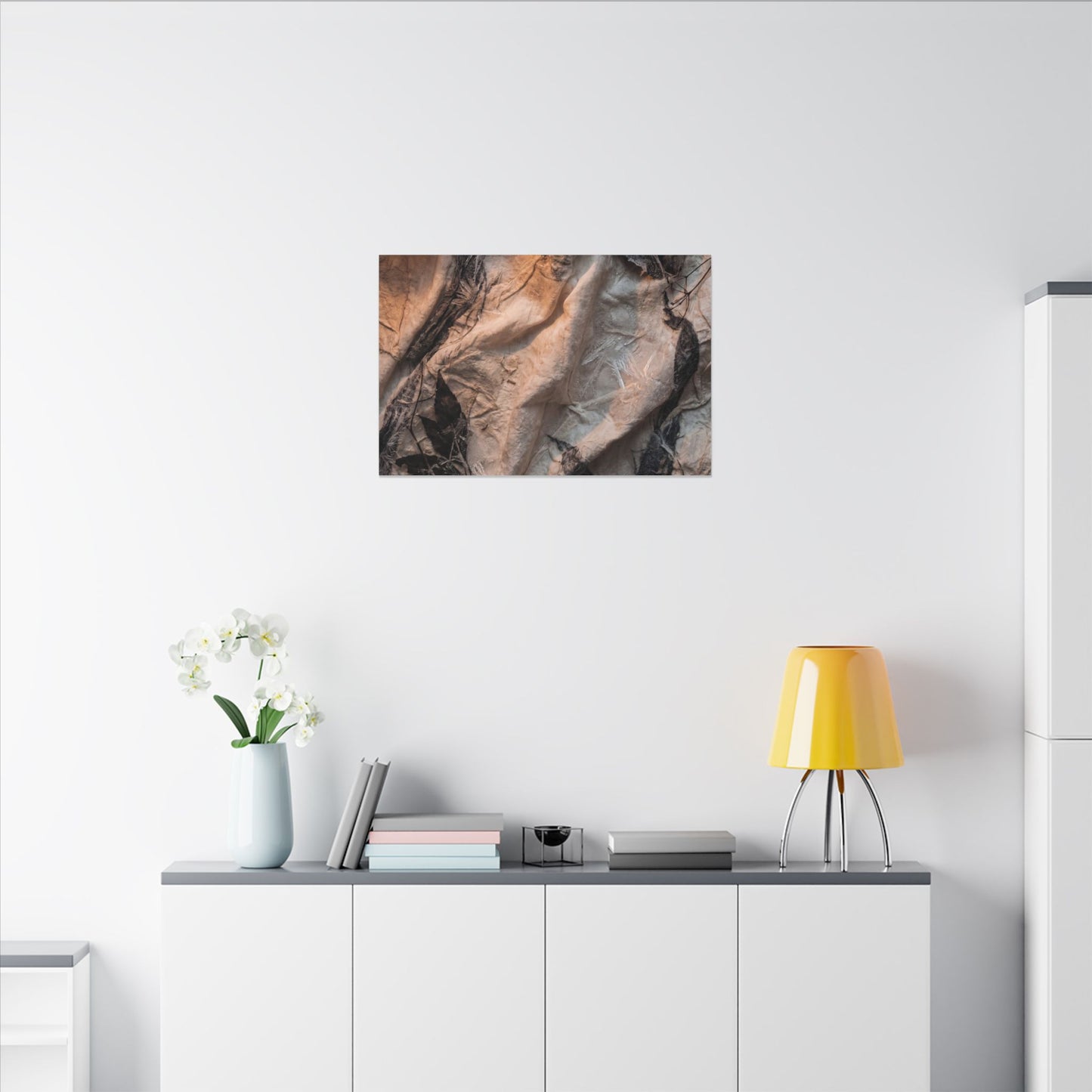 Candlelight Silk Drape Canvas Art - Japandi Mono No Aware