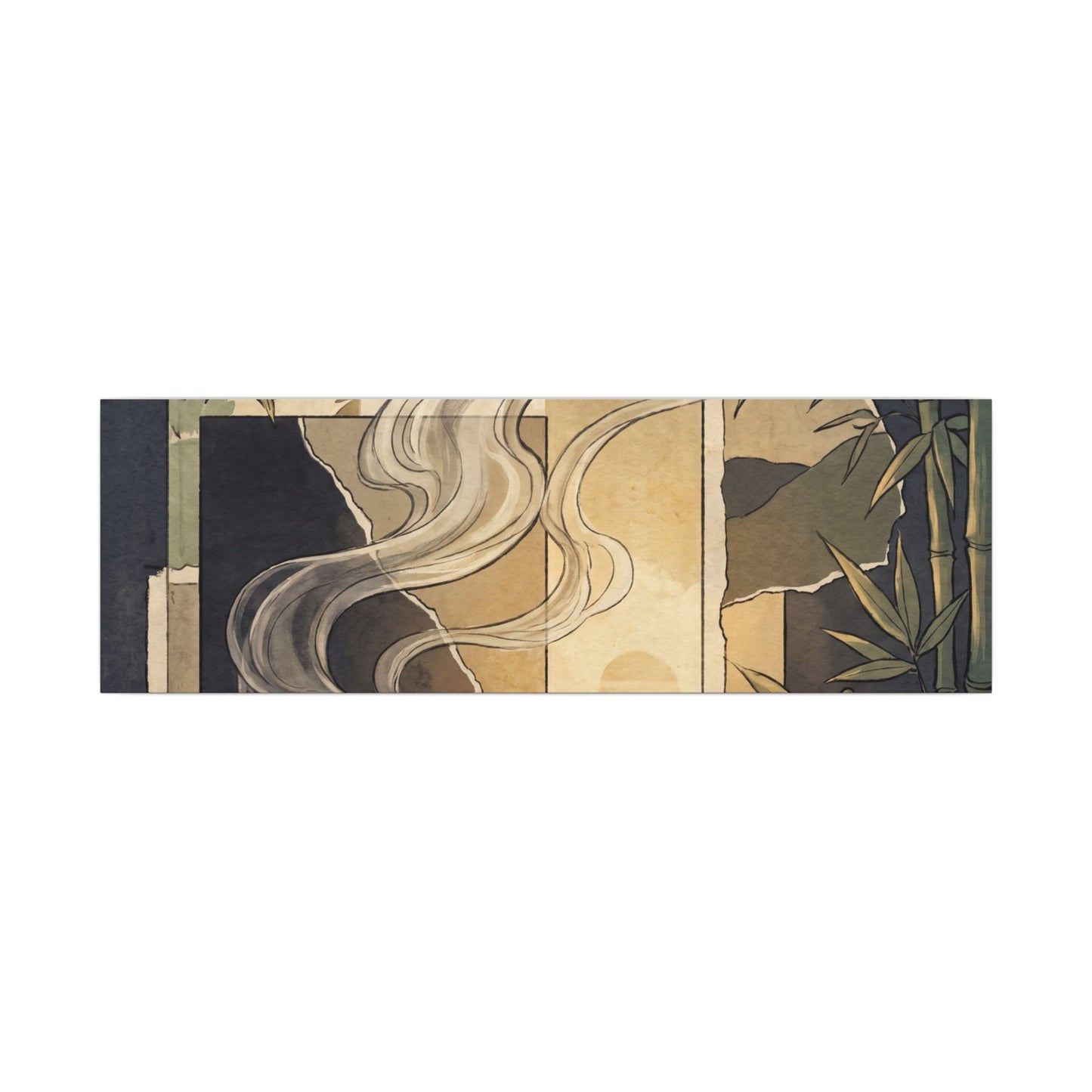 Tranquil Incense Smoke Canvas Art - Ukiyo E Inspired Zen