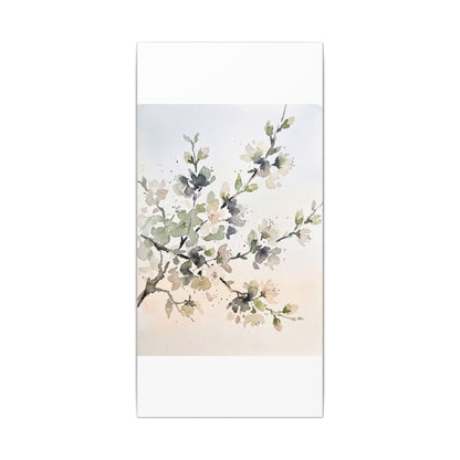 Cherry Blossom Watercolor Canvas Art | Elegant Japandi Art
