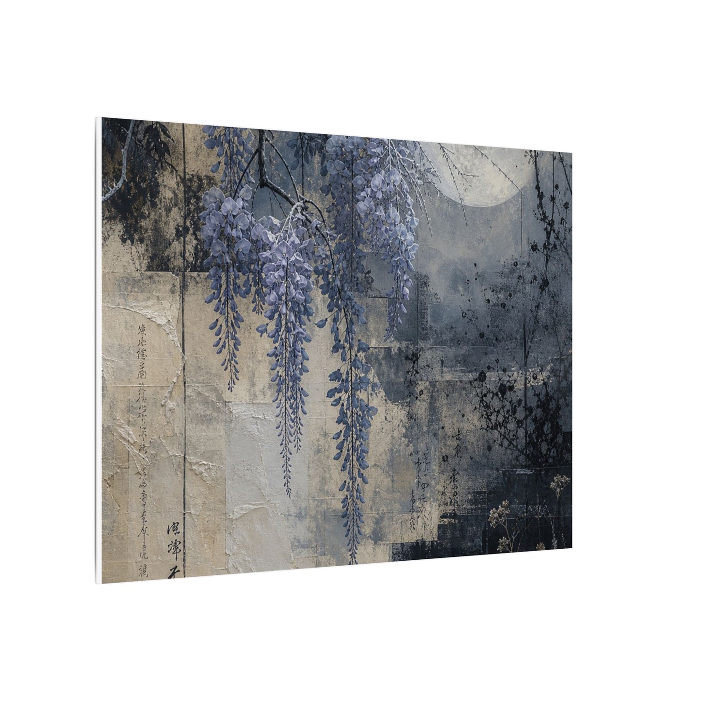 Winter Wisteria Texture Canvas Art | Elegant Decor
