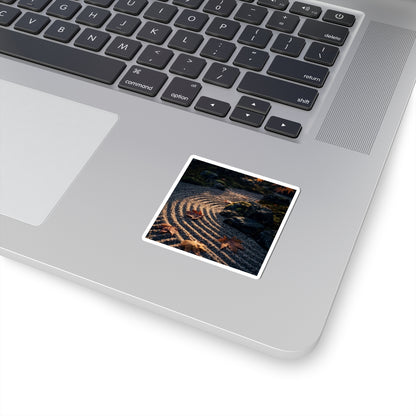 Luxurious Rock Garden Sticker - Moody Minimal Dark Japandi