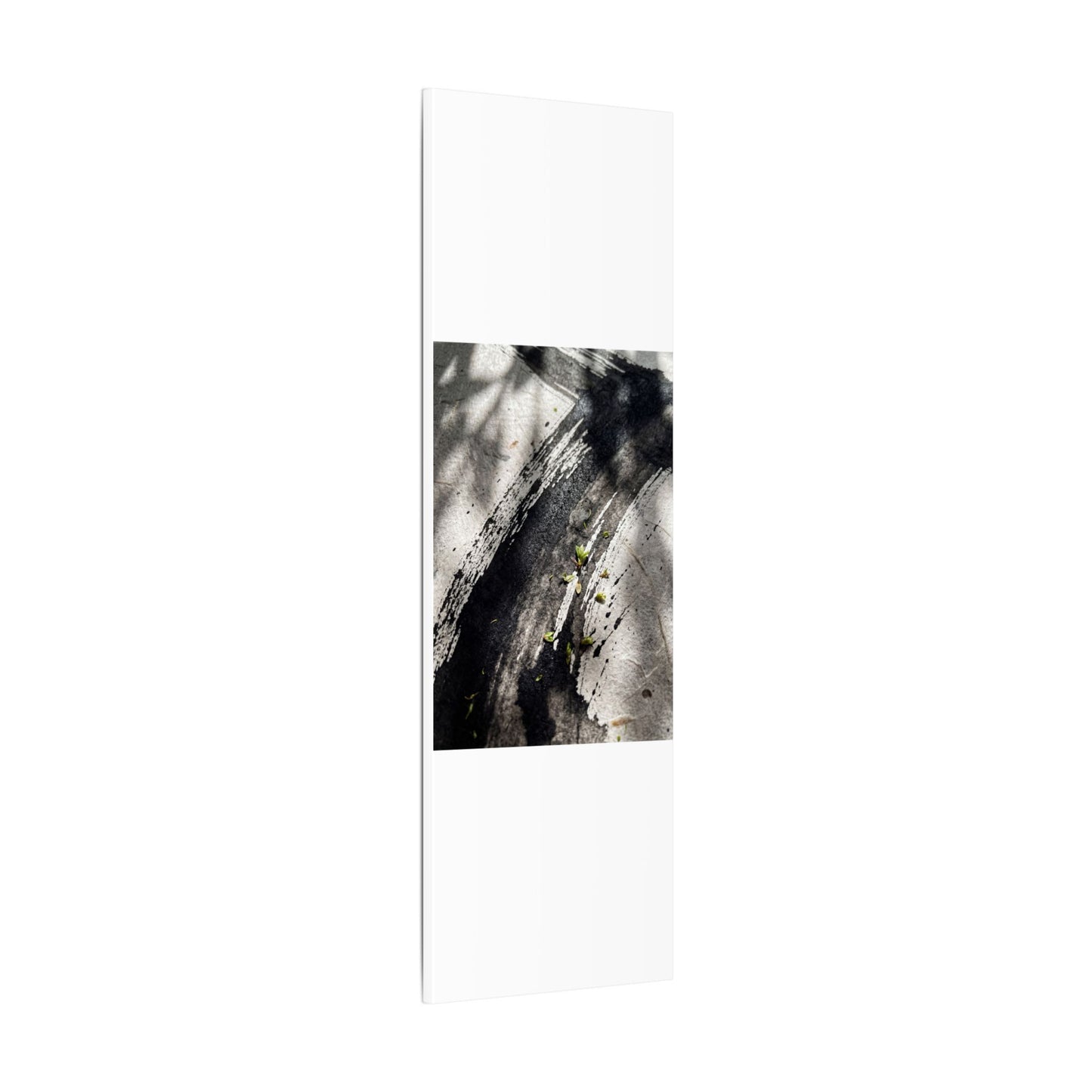 Ink Brushstroke Canvas Art | Spring Dark Japandi Moody Minimal Art
