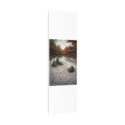 Autumn Rock Garden Ukiyo E Inspired Canvas Art | Peaceful Decor