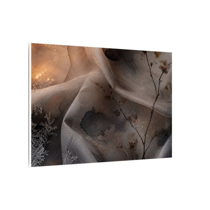 Japandi Silk Drape in Candlelight | Watercolor Canvas Art