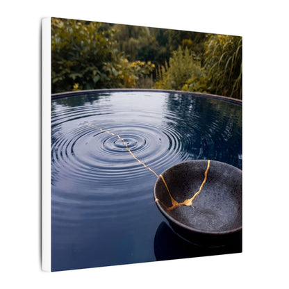 Kintsugi Water Ripple in Overcast | Broken Beauty Canvas Art