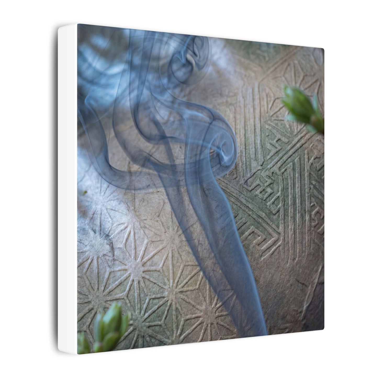 Spring Incense Smoke Japanese Pattern Canvas Art | Neutral Decor