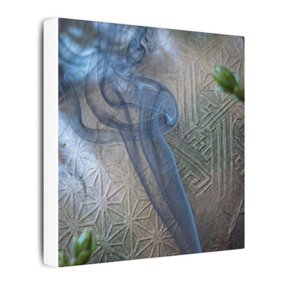 Spring Incense Smoke Japanese Pattern Canvas Art | Neutral Decor