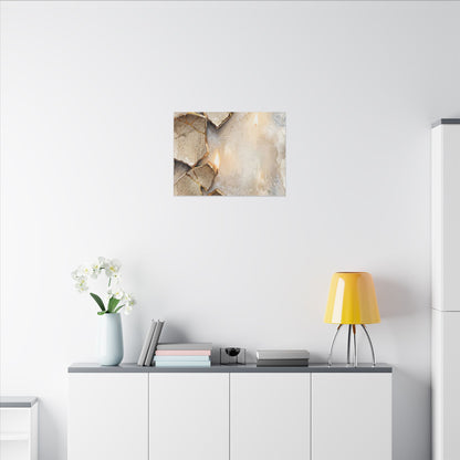 Broken Pottery Winter Canvas Art | Japandi Warm Design